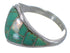 Turquoise And Opal Authentic Sterling Silver Ring Size 8-1/2 AX52304